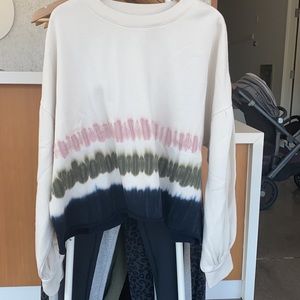 Z SUPPLY WOMEN'S TEMPEST STRIPE TIE-DYE FLEECE PUL